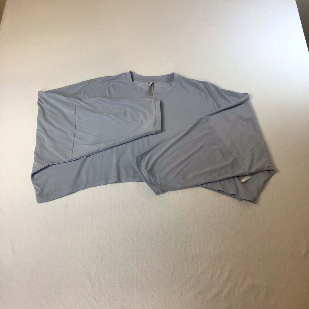 SKIMS Soft Lounge Long Sleeve Cropped T-Shirt Zen Blue Large - Picture 7 of 11